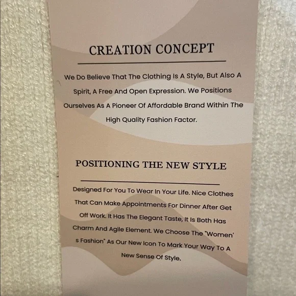 XL Women's Cream Crew Neck Sweater - Picture 3 of 5